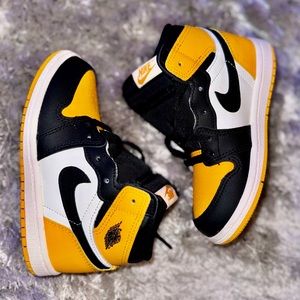 “💛Yellow Toe💛” Toddler Air Jordan 1 Retro OG High Top